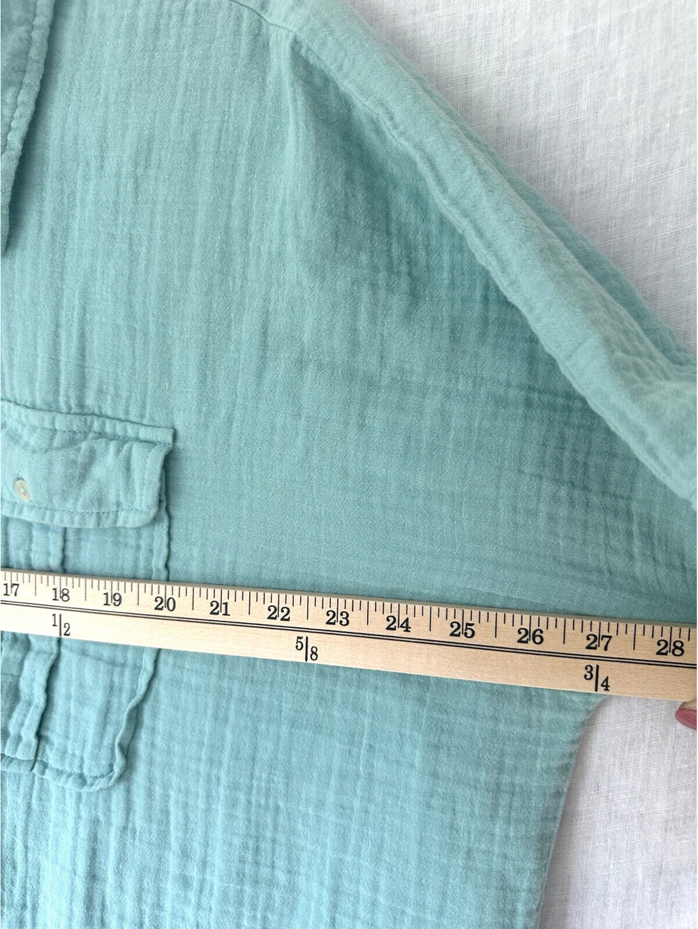 Sundance Women’s Blue Button up Collared Gauzy Boho Shirt Dress Sz XL, Beach - Picture 9 of 9